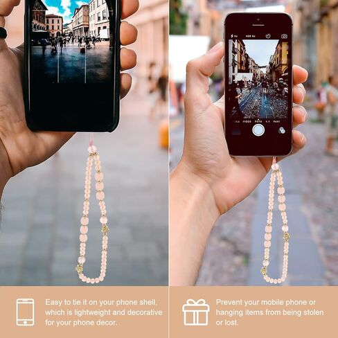 Beaded Phone Lanyard, Phone Wrist Strap Mobile Phone Strap Hanging Cell Phone Charm Phone Wrist Rope For Phone Decoration in Saudi Arabia