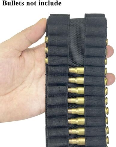 Tactical 63"x3" 100 Rounds Rifle Pistol Shotgun Bullet Cartridge Ammo Belt Bandoleer Shell Holder Hunting Shooting for .308 .300 30-06 7.62x54R .45-70 .44 .45 .460 in Saudi Arabia