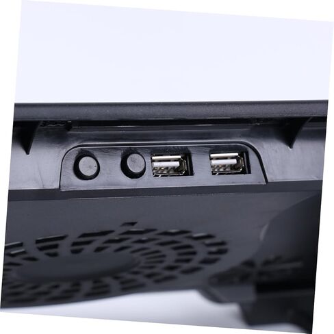 قاعدة تبريد للكمبيوتر المحمول مع 5 مراوح تعمل بمنفذ USB، حامل تبريد متعدد الزوايا قابل للتعديل لأجهزة الكمبيوتر المحمول، قاعدة مبدد حراري مضادة للانزلاق مناسبة للألعاب والاستخدام المكتبي in Kuwait