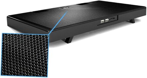 قاعدة تبريد للكمبيوتر المحمول مع 5 مراوح تعمل بمنفذ USB، حامل تبريد متعدد الزوايا قابل للتعديل لأجهزة الكمبيوتر المحمول، قاعدة مبدد حراري مضادة للانزلاق مناسبة للألعاب والاستخدام المكتبي in Kuwait
