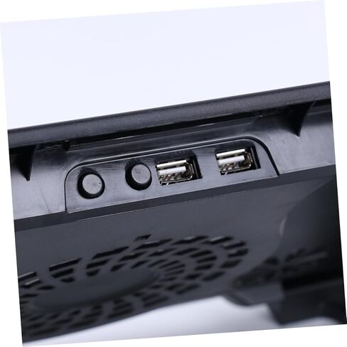 TEHAUX USB Laptop Cooling Stand 5 Fans Cooler Base with Anti-Skid Heatsink, Multi-Angle Adjustable Bracket for Gaming and Office Use, Black in Saudi Arabia