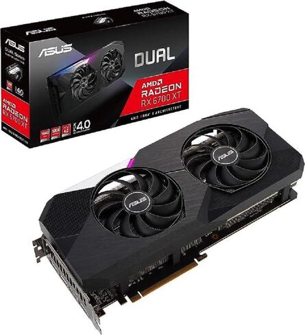 ASUS Dual AMD Radeon RX 6700 XT Standard Edition 12GB GDDR6 Gaming Graphics Card (AMD RDNA 2, PCIe 4.0, 12GB GDDR6 Memory, HDMI 2.1, DisplayPort 1.4a, Axial-tech Fan Design, 0dB Technology) in Saudi Arabia
