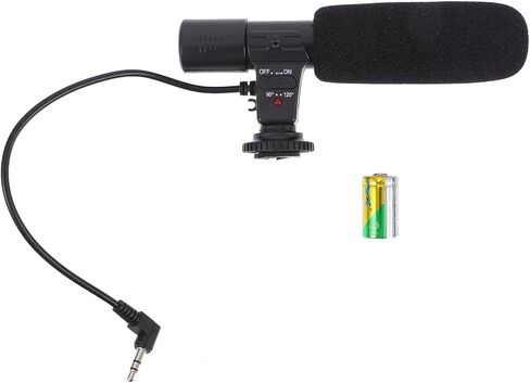 ميكروفون كاميرا لكاميرات DSLR والكاميرات الرقمية ميكروفون تسجيل احترافي مع تقليل الضوضاء متوافق مع الهاتف الذكي لإجراء المقابلات والتصوير الخارجي in Kuwait