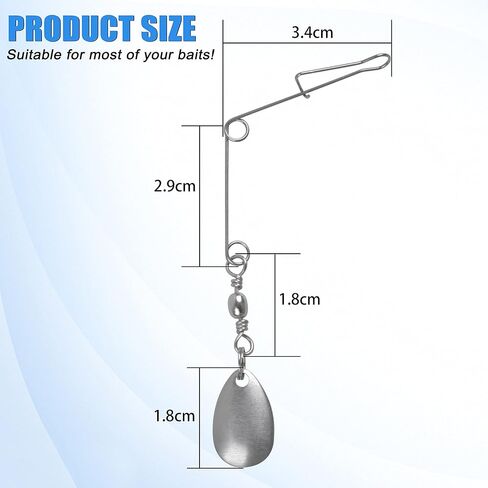 OROOTL Fishing Spinnerbait Wire with Colorado Blade Spin Fishing Lure Making Supplies Spinner Shaft DIY Bass Fishing Lure Spinnerbait Blades Accessories in Saudi Arabia