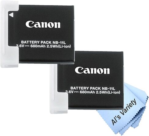 Canon 2-Pack NB-11L Battery Pack Powershot Elph 360, 360 A, 320, 180, 160, 140, 130, Ixy 650, Ixy 650 M Cameras (Bulk Packaging) (Renewed) in Saudi Arabia