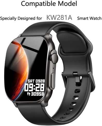for Poounur Smart Watches KW281A Screen Protector 2.01" [3 Pack] HD Clear Soft PET Film [Anti-Fingerprint] [Anti-Scratch] [Bubble Free] Compatible for Poounur KW281A Smart Watch in Saudi Arabia