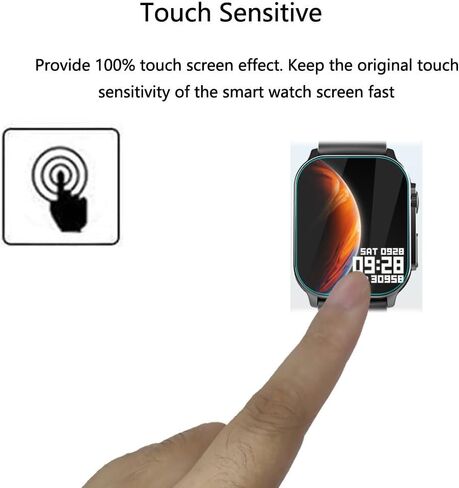 for Poounur Smart Watches KW281A Screen Protector 2.01" [3 Pack] HD Clear Soft PET Film [Anti-Fingerprint] [Anti-Scratch] [Bubble Free] Compatible for Poounur KW281A Smart Watch in Saudi Arabia