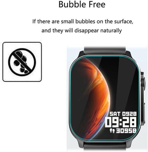 for Poounur Smart Watches KW281A Screen Protector 2.01" [3 Pack] HD Clear Soft PET Film [Anti-Fingerprint] [Anti-Scratch] [Bubble Free] Compatible for Poounur KW281A Smart Watch in Saudi Arabia
