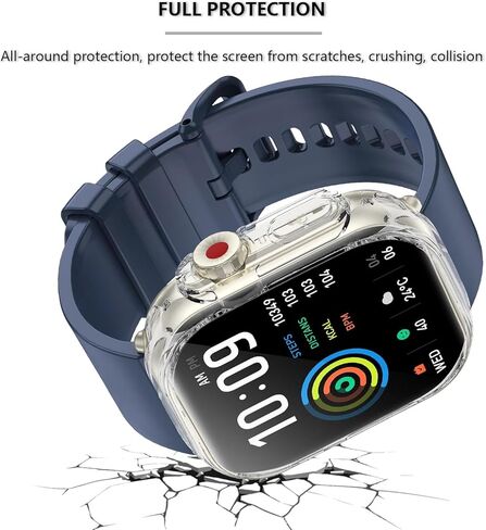 [2-Pack] Screen Protector & Case Compatible with Jacoosa/QONBINK/Banlvs K62, Soft TPU Plated Case All-Around Protective Screen Full Cover Bumper Compatible for K62 Smart Watch in Saudi Arabia