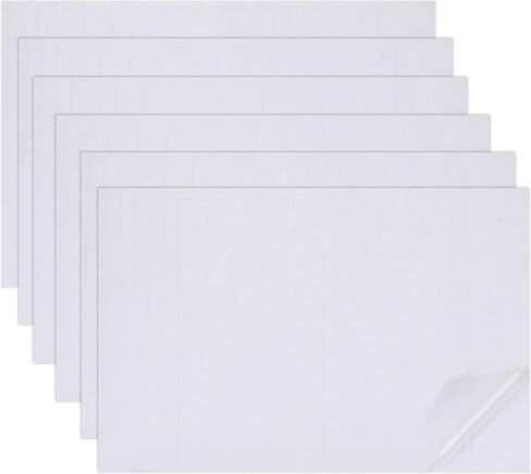 6 أوراق من uxcell ورق جدران مصغر لبيت الدمى، جدار أرضيات PVC ذاتي اللصق، ديكور جدار صغير لملحقات نموذج طاولة الرمل لبيت الدمى 11.81 × 7.87 بوصة (أبيض) in Kuwait