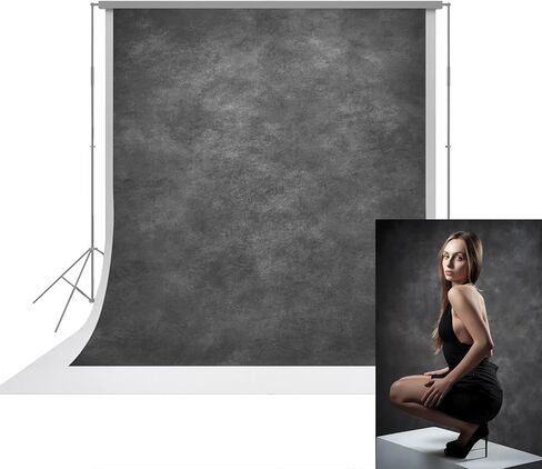 UrcTepics 8×12 ft Grey Vintage Photography Backdrops, Classic Abstract Texture Backdrop for Headshots and Portraits, Retro Photo Background for Studio and Events. in Saudi Arabia