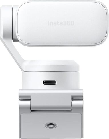 Insta360 Link 2 - كاميرا ويب PTZ 4K (أبيض) للكمبيوتر/Mac، مستشعر 1/2 بوصة، تتبع AI، HDR، ميكروفون إلغاء الضوضاء AI، التحكم في الإيماءات للبث، مكالمات الفيديو، حزمة الألعاب مع حامل ثلاثي مرن وقماش عدسة in Kuwait