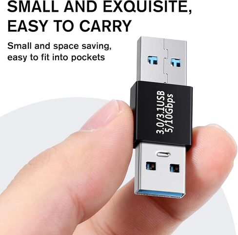 2 حزمة محول USB ذكر إلى ذكر، USB 3.1 نوع A لكتابة محول، موصل تمديد عالي السرعة للسائق الصلب، الكمبيوتر المحمول، مشغل DVD، الشاشة، الكاميرا، أسود in Kuwait
