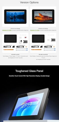 7inch 720×1280 Industrial HMI All-in-one Touch Display for Raspberry Pi 5(Not Inluded), Supports Dual 4K HDMI Output, 10-Point Touch, Optical Bonding, Aluminum Alloy Case @XYGStudy (RPI-HMI-7A-ACCE) in Saudi Arabia