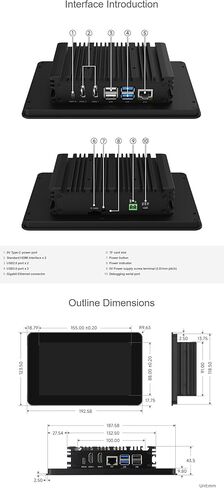 7inch 720×1280 Industrial HMI All-in-one Touch Display for Raspberry Pi 5(Not Inluded), Supports Dual 4K HDMI Output, 10-Point Touch, Optical Bonding, Aluminum Alloy Case @XYGStudy (RPI-HMI-7A-ACCE) in Saudi Arabia