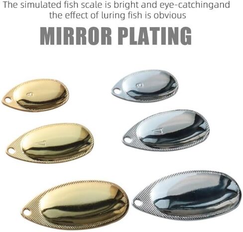 50pcs Silver/Gold Steel Smooth Premium Finish French Spinner Blades Size 31 * 18mm in Saudi Arabia