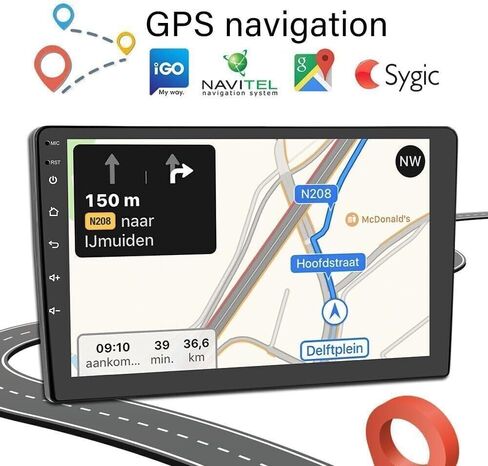 Android 13.0 Double Din Car Stereo - 7 Inch Touch Screen Car Radio Android Auto CarPlay Car Audio Multimedia Receiver with GPS ＆ Backup Camera Bluetooth for Fiat 500 2016-2019 in Saudi Arabia