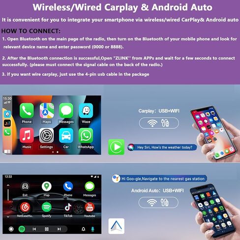 7-inch Touchscreen Car Radio Stereo with Wireless Carplay& Android Auto, Designed for for Toyota Camry 1996-2002, Android 13 System, 4GB + 64GB in Saudi Arabia
