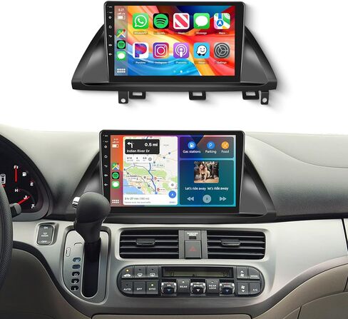 Car Radio Stereo for Honda Odyssey 2005-2010 2+64G, 10.1" Touch Screen/Android 13/Wireless CarPlay/Android Auto/DSP EQ/GPS Navigation/WiFi/Bluetooth/FM/RDS/SWC/HD Backup Camera in Saudi Arabia