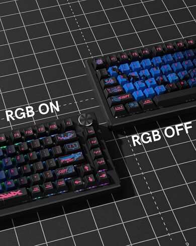 أغطية مفاتيح PBT، مجموعة أغطية مفاتيح ذات سمة Jinx للوحة المفاتيح الميكانيكية، وملف تعريف الكرز وأغطية مفاتيح لوحة المفاتيح المخصصة عالية التباين لـ 60 65 75 100 بالمائة (مجموعة أغطية مفاتيح 137) in Kuwait