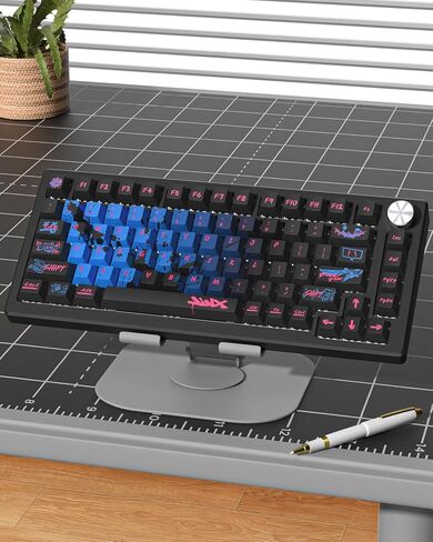 أغطية مفاتيح PBT، مجموعة أغطية مفاتيح ذات سمة Jinx للوحة المفاتيح الميكانيكية، وملف تعريف الكرز وأغطية مفاتيح لوحة المفاتيح المخصصة عالية التباين لـ 60 65 75 100 بالمائة (مجموعة أغطية مفاتيح 137) in Kuwait