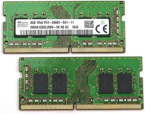 SK HYNIX HMA81GS6CJR8N 16GB 2X8GB DDR4 PC4-21300 2666MHZ 1RX8 Laptop Memory KIT in Saudi Arabia