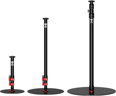 IFOOTAGE Round Base Monopods A400+A300+A200, Studio Stand Kit Set Photography Light Stand with Flat Base, Aluminum Studio Tripod Monopod Stand for Video Recording, Live Streaming, Interview in Saudi Arabia