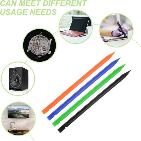 أداة فك Spudger مقاس 6 × 150 مم من PATIKIL، مجموعة أدوات إصلاح حدق بلاستيكية مضادة للكهرباء الساكنة ذات نهايات مزدوجة للهواتف المحمولة الذكية والكمبيوتر اللوحي والكمبيوتر المحمول وأجهزة الألعاب الإلكترونية، 4 ألوان in Kuwait