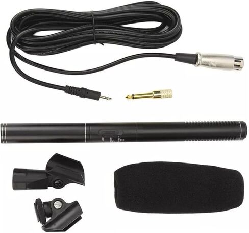 Acouto Professional Microphone with XLR Cable Windscreen for, Camcorder, and Video Recording, Excellent Sound Quality in Saudi Arabia