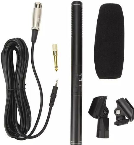Acouto Professional Microphone with XLR Cable Windscreen for, Camcorder, and Video Recording, Excellent Sound Quality in Saudi Arabia