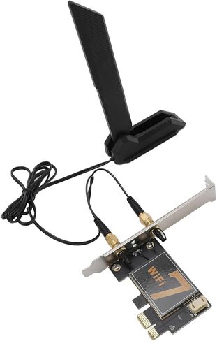 Yoidesu PCIE Network Card with Fidelity 7, 5400Mbps 2.4G 5G 6G Band PCIex1 Network Adapter for 10, 11, OpenWrt, (with 12D Foldable Extension Antennae) in Saudi Arabia