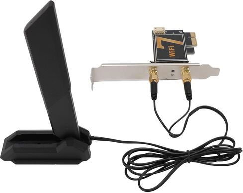 Yoidesu PCIE Network Card with Fidelity 7, 5400Mbps 2.4G 5G 6G Band PCIex1 Network Adapter for 10, 11, OpenWrt, (with 12D Foldable Extension Antennae) in Saudi Arabia