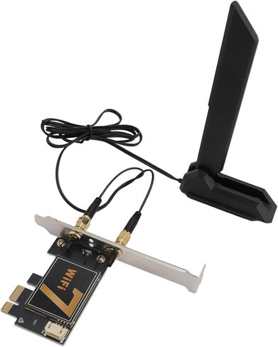 Yoidesu PCIE Network Card with Fidelity 7, 5400Mbps 2.4G 5G 6G Band PCIex1 Network Adapter for 10, 11, OpenWrt, (with 12D Foldable Extension Antennae) in Saudi Arabia