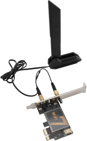 Yoidesu PCIE Network Card with Fidelity 7, 5400Mbps 2.4G 5G 6G Band PCIex1 Network Adapter for 10, 11, OpenWrt, (with 12D Foldable Extension Antennae) in Saudi Arabia