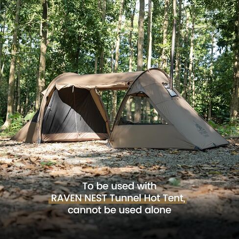 OneTigris Mesh Inner for Raven NEST Hot Tent, Lightweight Detachable Screen Tent with 3000mm Waterproof Bathtub Bottom for Camping, Hiking, Backpacking, Stargazing, Bushcraft in Saudi Arabia
