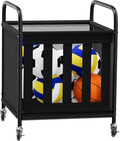 Ball Storage Bin Large with Wheels, Outdoor Ball Storage for Garage, Sports Equipment Organizer Storing Volleyball, Basketball, Toys, Soccer and Baseball in Saudi Arabia