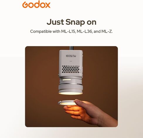 مجموعة النشر المغناطيسي Godox ML-D لمصابيح الفيديو LED من سلسلة ML، متوافقة مع ML150Bi، ML80Bi، ML100Bi، ML100R، ML60II Bi، ML60Bi والمزيد، معدل ضوء ناعم للإضاءة الطبيعية المتوازنة in Saudi Arabia