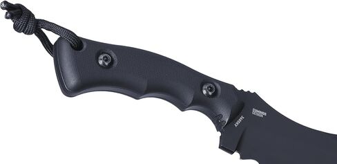 CRKT Bugsy Outdoor Survival Fixed Blade Knife with Sheath: 1095 Carbon Steel Veff Serrations Blade, G10 Handle, 3605KV in Kuwait