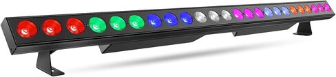 شريط إضاءة LED لغسل المسرح: شرائط LED بكسل مزدوجة الصف محاطة بشعاع RGBW - تغيير لون RGBW 60W 4IN1 - تحكم DMX بواسطة DJ Party Planner - مصابيح علوية للأحداث وعروض موسيقى الزفاف - عبوتان in Kuwait