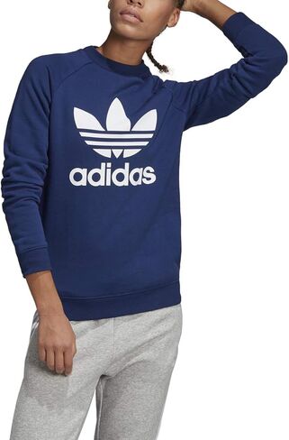 سويت شيرت نسائي من Adidas Originals مطبوع عليه Trefoil Crew in Kuwait