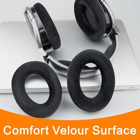 SOULWIT Earpads Replacement for Sennheiser HD650, HD6XX (Massdrop), HD600, HD58X (Massdrop), HD660S, HD660S2, HD580, HD565, HD545, Ear Pads Cushions with High-Density Foam - Black in Saudi Arabia