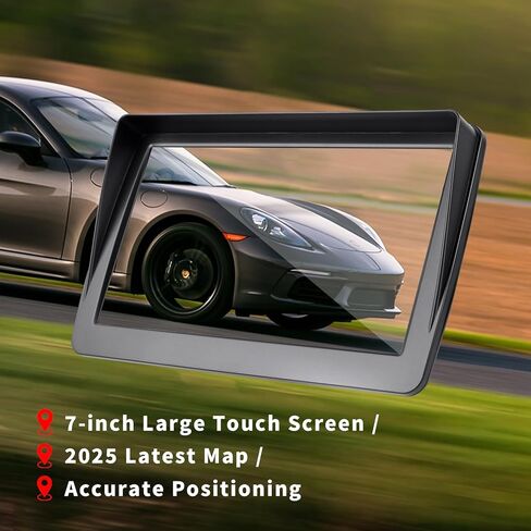 GPS Navigation for Car,7 inch GPS Navigation System,GPS Navigator 2025 Maps Updates- for Car Truck RV,Speed & Red Light Warning,Turn-by-Turn Voice Guidance for All Cars in Saudi Arabia