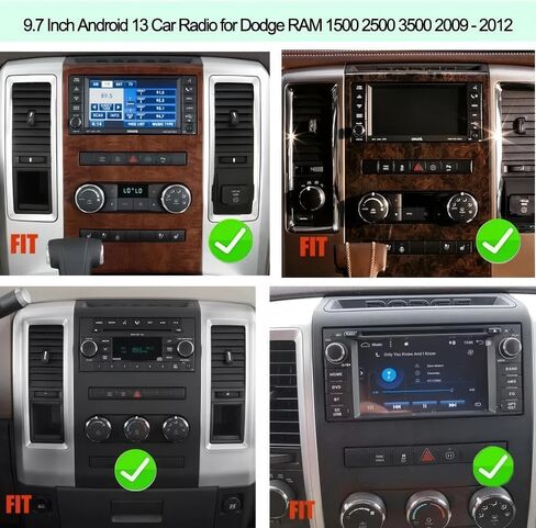 راديو سيارة Android 13 لسيارة Dodge RAM 1500 2500 3500 2009-2012 Auto AC 9.7 بوصة راديو شاشة لمس مع Carplay Android Auto GPS WiFi DSP Bluetooth كاميرا احتياطية، 2+32G in Saudi Arabia