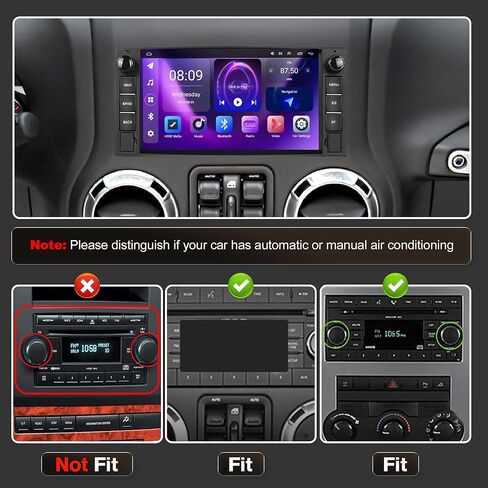 [4+64G] Android 13 Car Stereo w/Carplay & Android Auto for Jeep Wrangler Radio 2007-2018,for Chrysler for Dodge Ram 1500/2500/3500 Radio Upgrade with AHD Camera,GPS Navigation,SWC,WiFi,FM,Bluetooth in Saudi Arabia