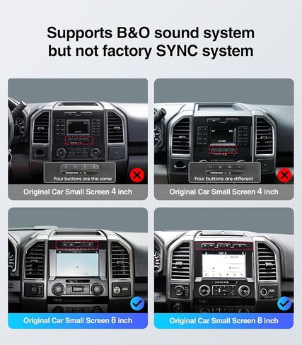 for Ford F150 Radio Stereo Upgrade 2015-2020,F250 F350 F450 2017-2019,10.33inch Touchscreen Wireless Carplay Android Auto GPS Navigation 5GWiFi SWC 4G+64G Head Unit Replacement in Saudi Arabia