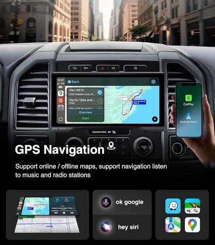 for Ford F150 Radio Stereo Upgrade 2015-2020,F250 F350 F450 2017-2019,10.33inch Touchscreen Wireless Carplay Android Auto GPS Navigation 5GWiFi SWC 4G+64G Head Unit Replacement in Saudi Arabia