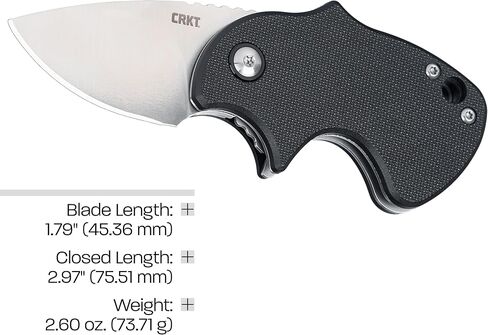سكين CRKT Orca للاستخدام اليومي قابل للطي مع قفل بطانة: شفرة حافة سادة D2، مقبض من النايلون المقوى بالزجاج، مشبك جيب، 7930 in Saudi Arabia