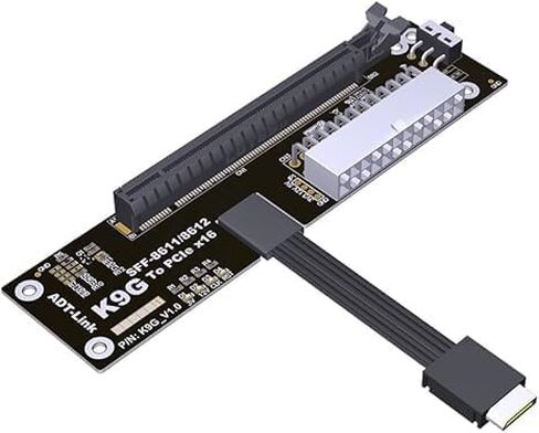 JMT ADT-K993G PCIE 5.0 X4 to OCuLink SFF-8611 External Dock Adapter Compatible with NUC STX ITX Motherboard Mini PC (K993G-50cm) in Kuwait