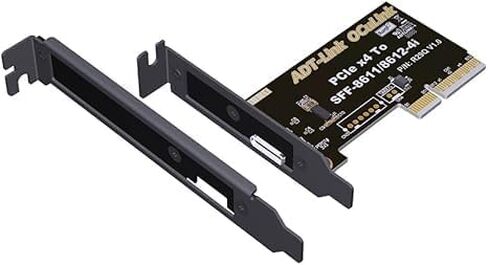 JMT ADT-K993G PCIE 5.0 X4 to OCuLink SFF-8611 External Dock Adapter Compatible with NUC STX ITX Motherboard Mini PC (K993G-50cm) in Kuwait