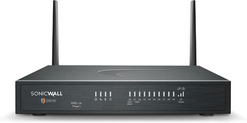 SonicWall TZ280W (03-SSC-1825) - جدار الحماية اللاسلكي من الجيل التالي - إنتاجية تبلغ 2.5 جيجابت في الثانية، ومنع التهديدات بسرعة 1 جيجابت في الثانية، وشبكة WAN آمنة لبطاقة SD | النشر بدون لمس للتثبيت السريع in Kuwait